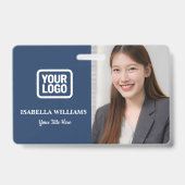 Aangepaste Personeelsfoto, QR-code, Logo, Naambadg Badge (Voorzijde)