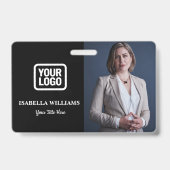 Aangepaste Personeelsfoto, QR-code, Logo, Naambadg Badge (Voorzijde)