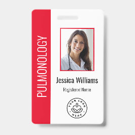Aangepaste personeelsfoto rood witte medische ID Badge