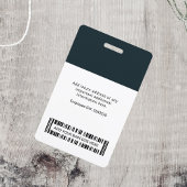 Aangepaste personeelsfoto-streepjescode en logo na badge
