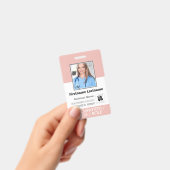 Aangepaste personeelsfoto, streepjescode, + Logo R Badge (Handheld)