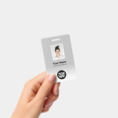 Aangepaste personeelsfoto verloop lichtgrijs badge (Handheld)