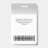 Aangepaste personeelsfoto verloop lichtgrijs badge (Achterkant)