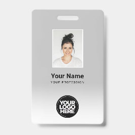 Aangepaste personeelsfoto verloop lichtgrijs badge