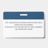 Aangepaste Personeelskaart - Foto, Streepjescode, Badge (Achterkant)