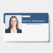 Aangepaste Personeelskaart - Foto, Streepjescode, Badge (Voorzijde)