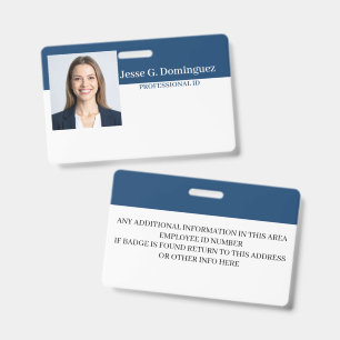 Aangepaste Personeelskaart - Foto, Streepjescode,  Badge