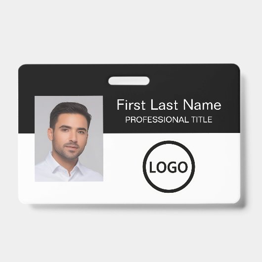 Aangepaste personeelskaart ID-streepjescode Logo Badge (Voorzijde)