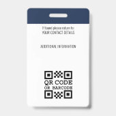 Aangepaste personeelskaart met bedrijfslogo in mar badge (Achterkant)