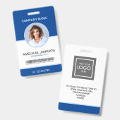Aangepaste Personeelskaart Met Foto Badge (Voor- en achterkant)
