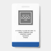 Aangepaste Personeelskaart Met Foto Badge (Achterkant)