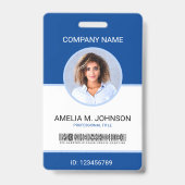 Aangepaste Personeelskaart Met Foto Badge (Voorzijde)
