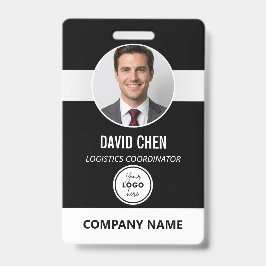 Aangepaste personeelskaart met foto en logo badge