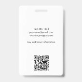 Aangepaste personeelskaart met moderne ronde foto badge (Achterkant)