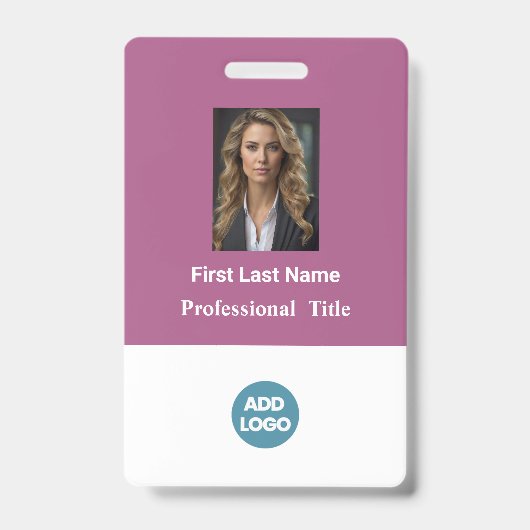 Aangepaste Personeelskaart - Naam, Foto, Logo,.. Badge (Voorzijde)