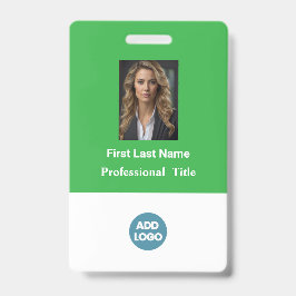 Aangepaste personeelskaart - Naam, foto, logo, .. Badge