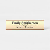 Aangepaste persoonlijke 2 x 8 DeskName plate Bureau Naambordje (Voorkant)