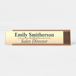 Aangepaste persoonlijke 2 x 8 DeskName plate Bureau Naambordje