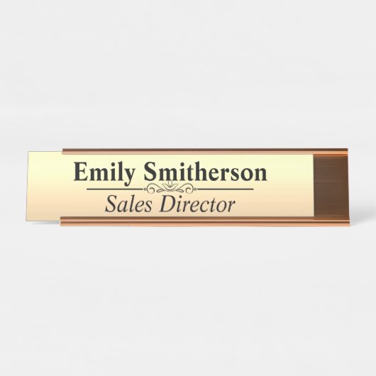 Aangepaste persoonlijke 2 x 8 DeskName plate Bureau Naambordje (Voorkant)