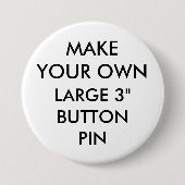 Aangepaste persoonlijke 3-inch grote Button pinpas (Voorkant)