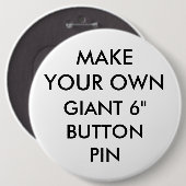 Aangepaste persoonlijke 6-inch Giant Button Pin-ba (Voorkant /achterkant)