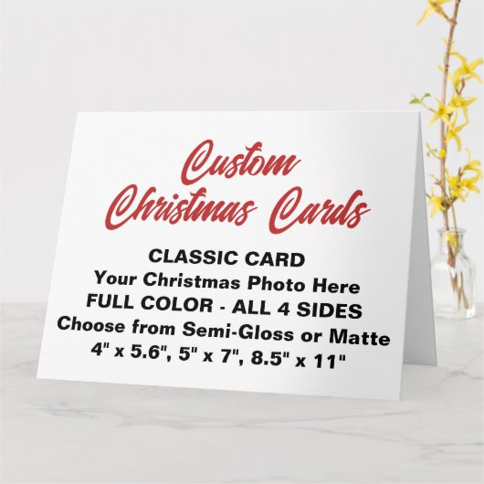 Aangepaste persoonlijke 8,5-inch x11-inch CHRISTMA Kaart (Gele Bloem)