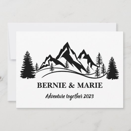 AANGEPASTE PERSOONLIJKE AVONTUUR SAMEN SAVE THE DATE (Voorkant)