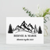 AANGEPASTE PERSOONLIJKE AVONTUUR SAMEN SAVE THE DATE (Staand voorkant)