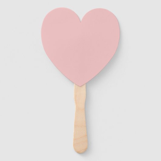 Aangepaste persoonlijke BABY PINK HEART WEDDING FA Handwaaier (Achterkant)