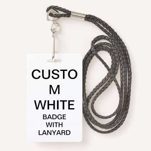 Aangepaste persoonlijke BADGE MET LANYARD (Voorkant met draagriem)