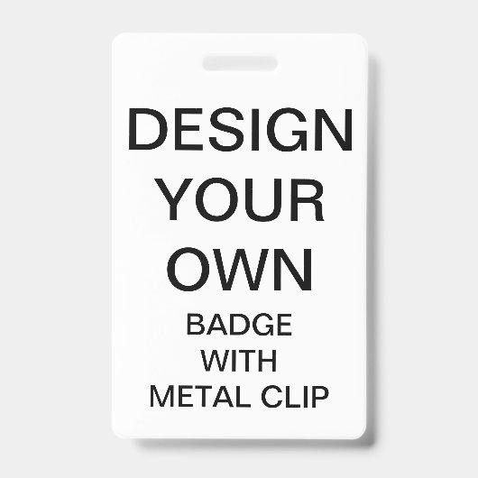 Aangepaste persoonlijke BADGE met METALE CLIP (Voorkant)