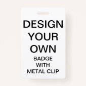 Aangepaste persoonlijke BADGE met METALE CLIP (Voorkant)