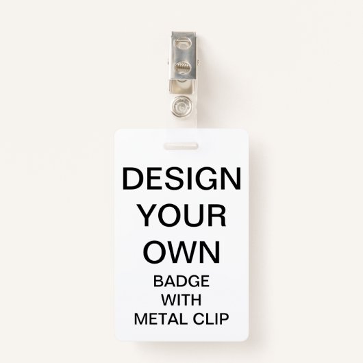 Aangepaste persoonlijke BADGE met METALE CLIP (Voorkant met clip)