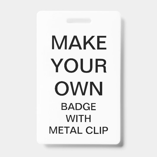 Aangepaste persoonlijke BADGE met METALE CLIP (Voorzijde)