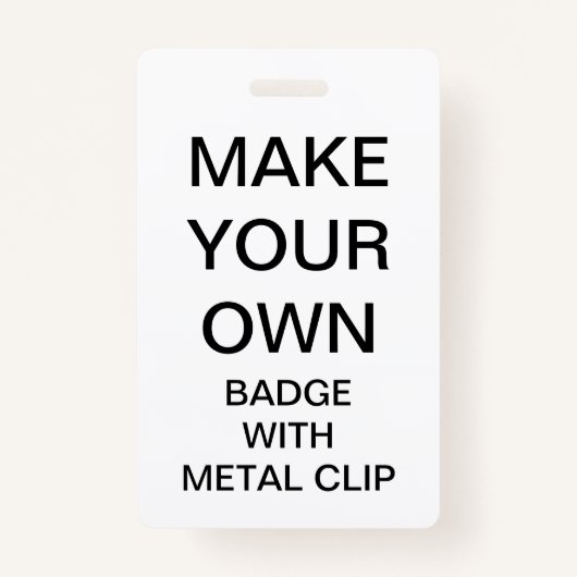 Aangepaste persoonlijke BADGE met METALE CLIP (Voorkant)