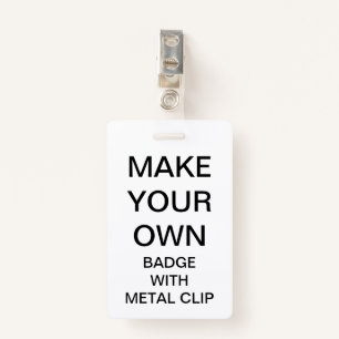 Aangepaste persoonlijke BADGE met METALE CLIP