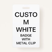 Aangepaste persoonlijke BADGE met METALE CLIP (Voorkant)