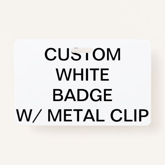 Aangepaste persoonlijke BADGE met METALE CLIP (Voorkant)