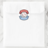 Aangepaste persoonlijke Baseball-Stickers Ronde Sticker (Tas)