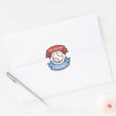 Aangepaste persoonlijke Baseball-Stickers Ronde Sticker (Envelop)