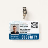 Aangepaste persoonlijke beveiligingscode foto Blau Badge (Voorkant met clip)