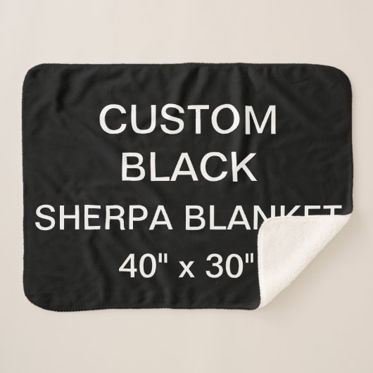 Aangepaste persoonlijke BLACK 40 x 30-inch Sherpa  Deken (Voorkant (horizontaal))