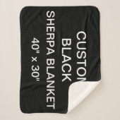 Aangepaste persoonlijke BLACK 40 x 30-inch Sherpa Sherpa Deken (Voorkant)