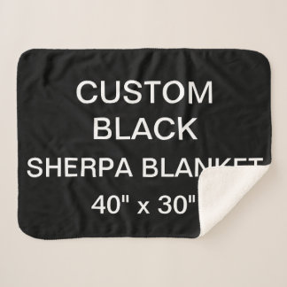 Aangepaste persoonlijke BLACK 40 x 30-inch Sherpa Sherpa Deken