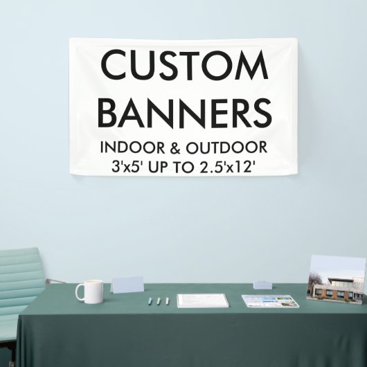 Aangepaste persoonlijke Blanco Sjabloon met 5 x 3 Spandoek (Beurs)