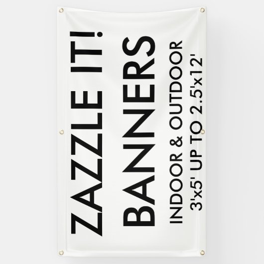 Aangepaste persoonlijke Blanco Sjabloon met 5 x 3  Spandoek (Verticaal)
