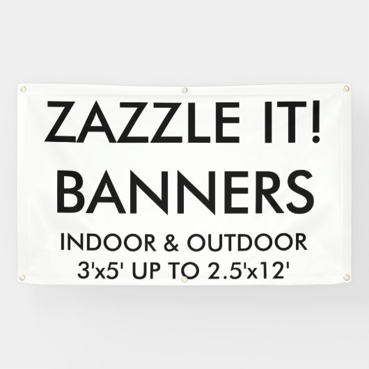 Aangepaste persoonlijke Blanco Sjabloon met 5 x 3  Spandoek (Horizontaal)