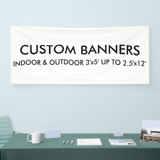 Aangepaste, persoonlijke Blanco Sjabloon voor 6 x  Spandoek (Beurs)