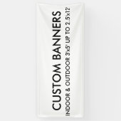 Aangepaste, persoonlijke Blanco Sjabloon voor 6 x Spandoek (Verticaal)