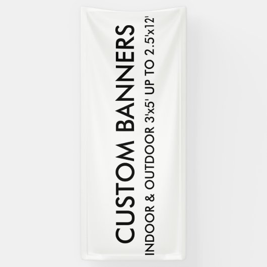 Aangepaste, persoonlijke Blanco Sjabloon voor 6 x  Spandoek (Verticaal)